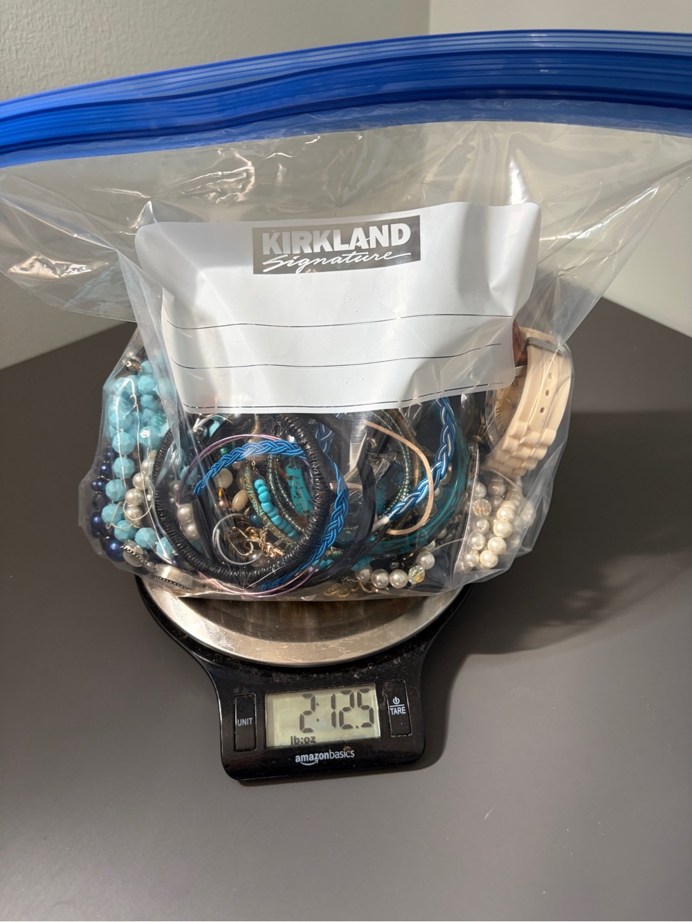 Large Mixed Costume Jewelry Craft Resale Lot 2 lb 12.5 oz Watches Beads Pearls